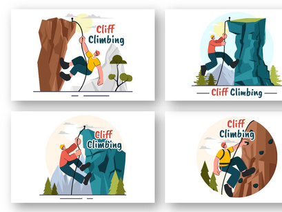 9 Cliff Climbing Illustration