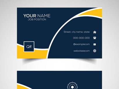 10 Double-sided creative and modern business card template. Vector illustration