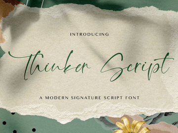 Thinker Script - Signature Font preview picture