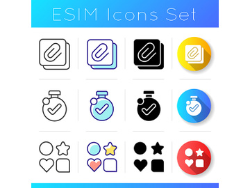 Mobile application interface icons set preview picture