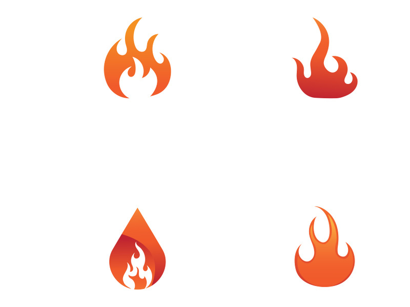 Fire or flame logo, fireball logo, and embers. Using a vector design concept.