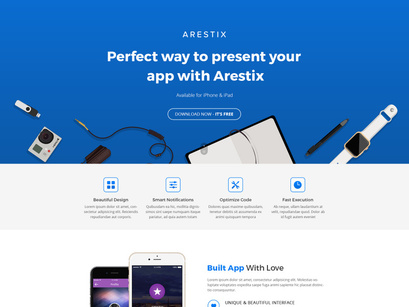 Arestix App Landing Page