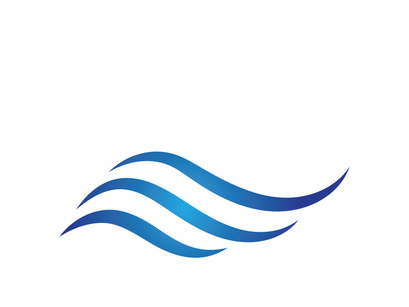 Water wave logo template. Vector illustration.