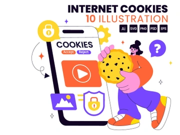 10 Internet Cookies Technology Illustration preview picture