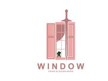 Home Window Logo, Home Interior icon design preview picture