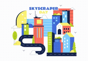 10 Skyscraper Day Illustration
