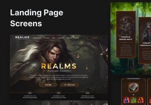 Fantasy | MMORPG Landing Page UI Kit