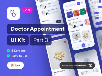 Pocket doc - Online Doctor Consultation App UI Kit Part 3 preview picture