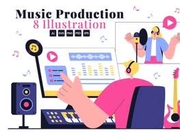 8 Music Production Illustration preview picture