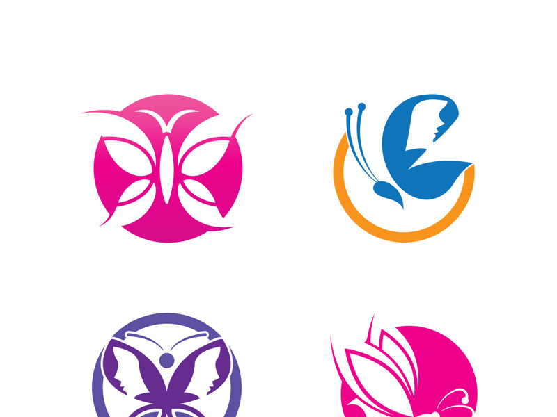 Butterfly logo icon vector design illustration