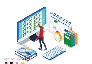 Online education illustration v2