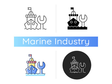 Ship maintenance and repair icon preview picture