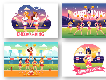 13 Cheerleader Girl Illustration