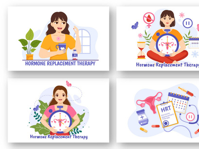 13 Hormone Replacement Therapy Illustration
