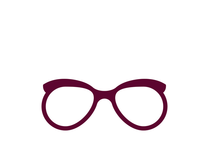 Glasses symbol vector icon