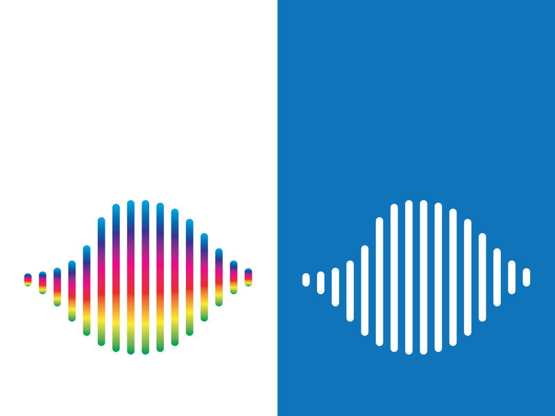 Sound waves vector illustration design template