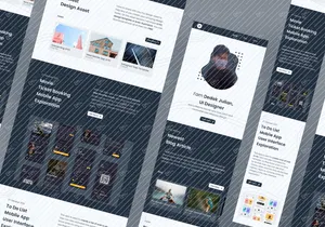 Personal Website UI Kit for Figma - 3 Responsive Screen Designs