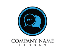 Speech bubble icon logo template vector illustration