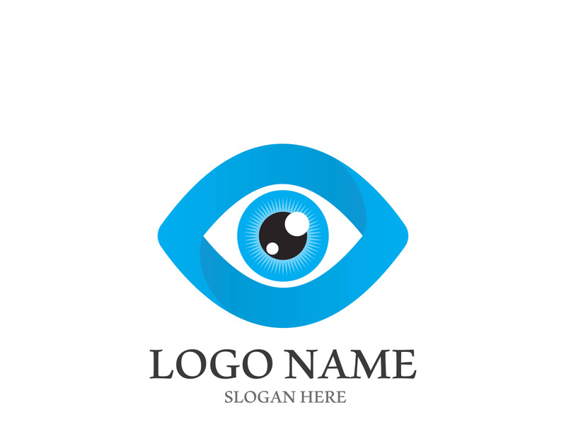 Branding identity corporate eye care vector logo design