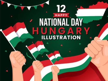 12 Happy Hungary National Day Illustration preview picture