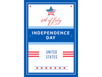 Independence Day poster flat vector template preview picture