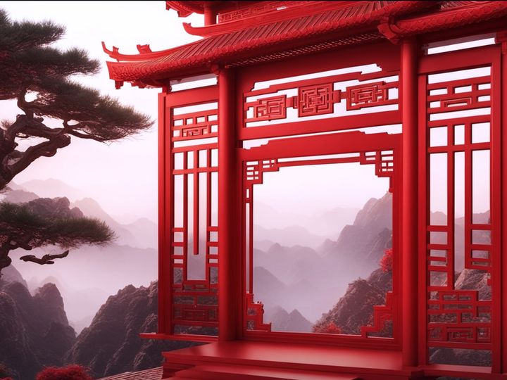PSD 3d rendaring realistic chinese new year background bundles
