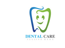 Dental care logo vector icon design