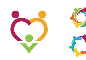 Adoption care community network and social logo design