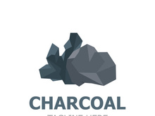 Charcoal wood burning flat pile vector illustration isolated on white background resources of nature icon for industrial design