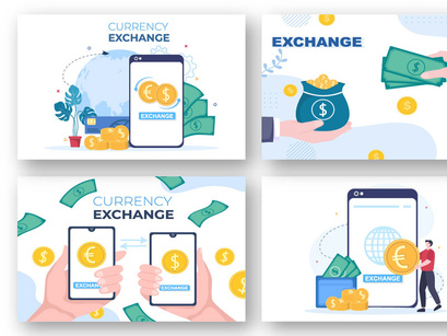 13 Currency Exchange Services Illustration