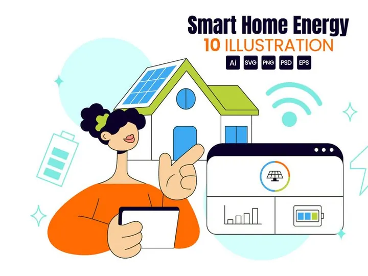 10 Smart Home Energy Illustration