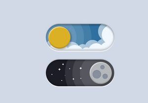 Day and Night Toggle Button/ Switch