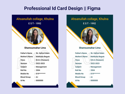 Professional Id Card Design - Figma
