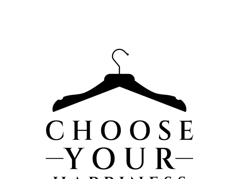 Simple clothes hanger logo details with creative design.for business, boutique, fashion, lifestyle, beauty, wardrobe, wedding dress, clothing store