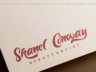 Lazy Monday - Bold Script Font