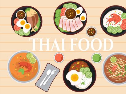 11 Traditional Thai Food Illustration