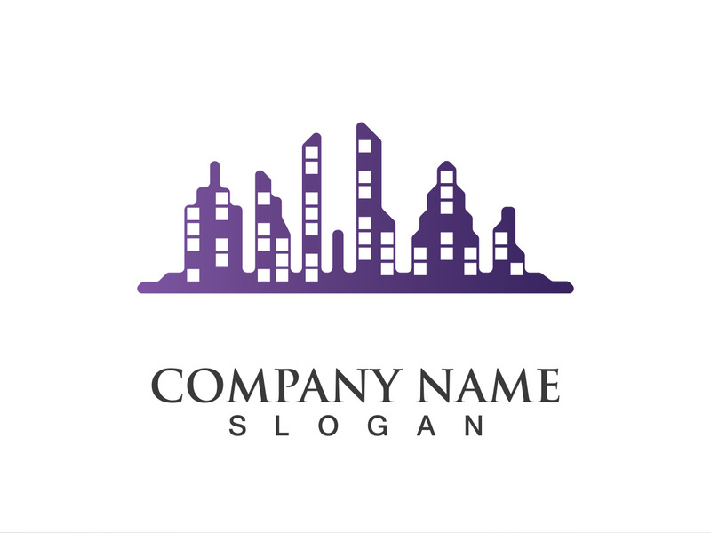 Modern city skyline vector illustration in flat design