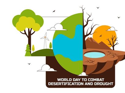 10 Combat Desertification and Drought Illustration