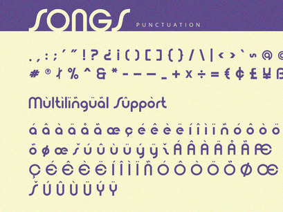 Songs - Sans Serif Font