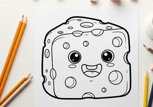 Cute smiling bread loaf vector illustration flat design