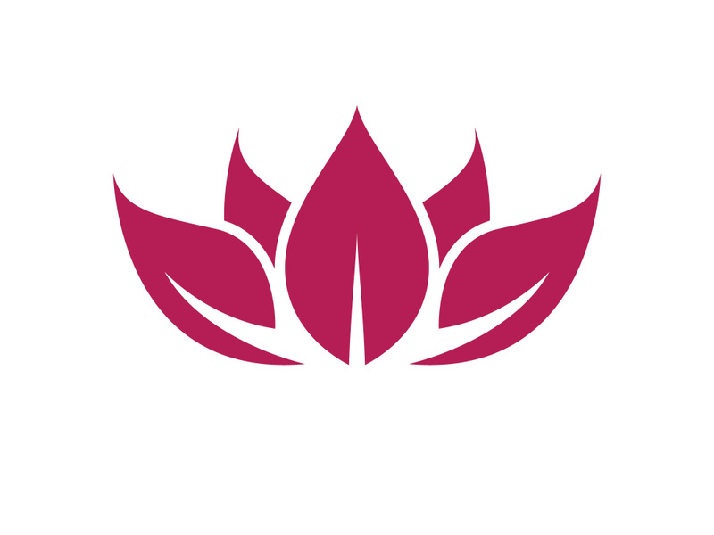 Stylized lotus flower icon vector