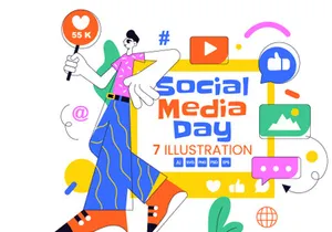 7 Social Media Day Illustration