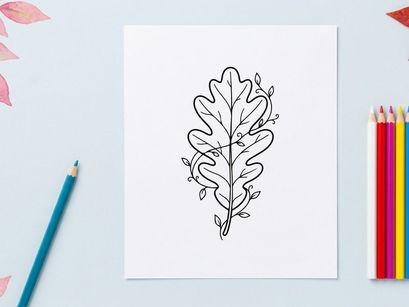 Minimalist line art of a leaf for eco-friendly design. Elegant botanical illustration for nature-themed projects.