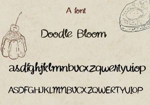Doodle Bloom - hand-drawn sketch font