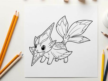 Cute white fox mascot vector illustration flat design