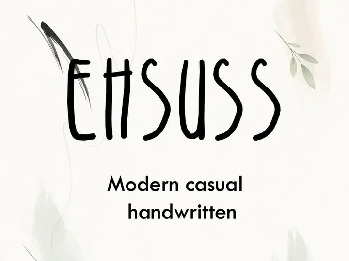 EHSUSS - Modern Casual Handwritten Font
