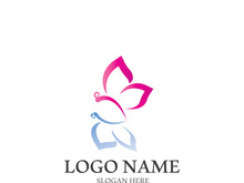 Butterfly logo icon vector design illustration