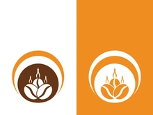 Coffee bean icon vector illustration template