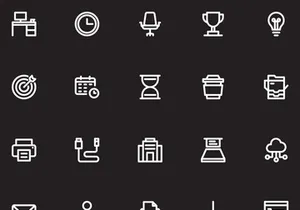Simple Business Icon Set V2