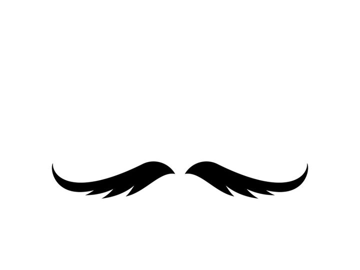 Moustache set icons for barber logo  barber shop and retro design